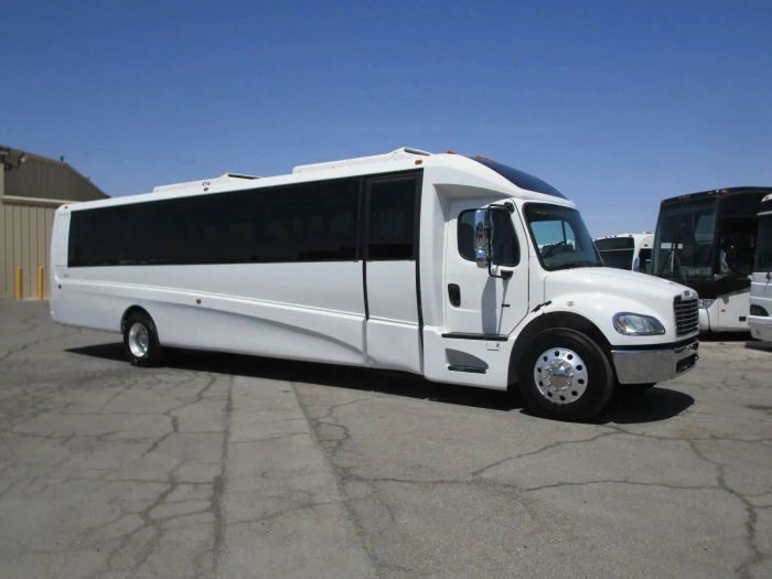 Large white party bus – Colorado limo service