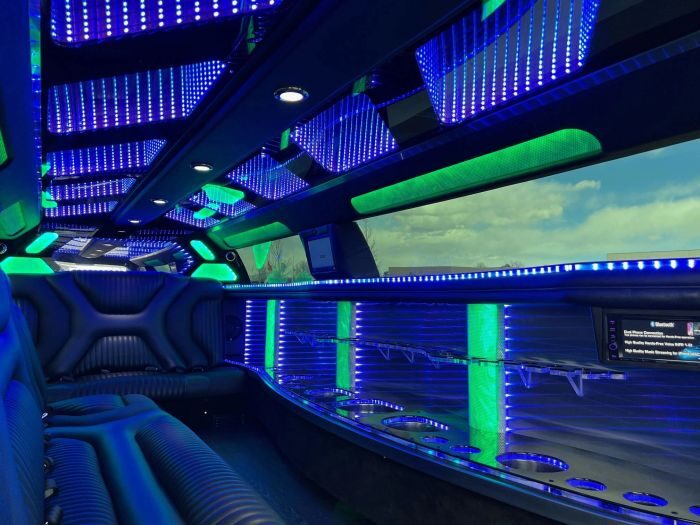 Stretch limo with LED bar – Colorado limo service